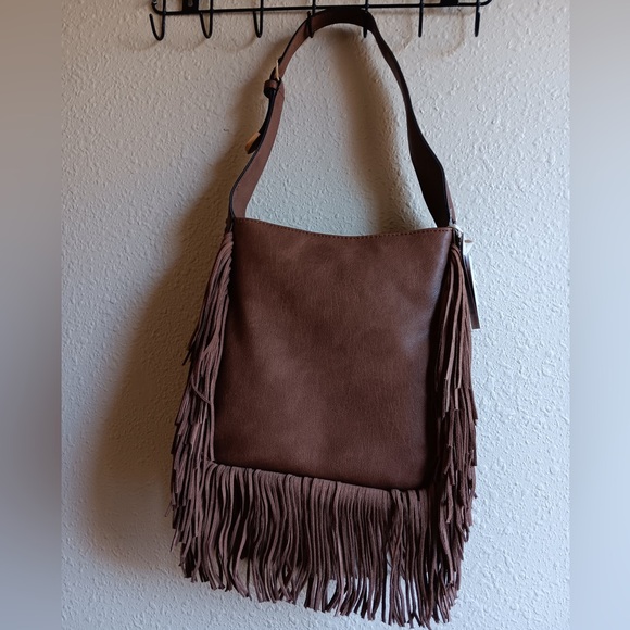 Jessica Simpson Brown Bag with Fringe - Picture 2 of 13